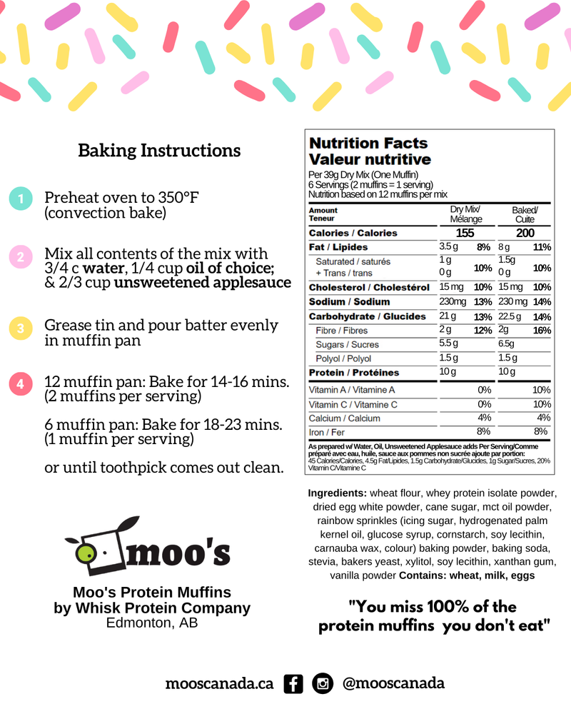 Confetti Cake Protein Muffin Mix